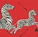 Entertaining with Caspari Cocktail Napkins, Zebras Red, Box of 40