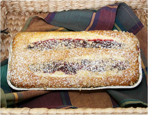 Raspberry Cheese Coffee Cake by Baldanza's Bakery