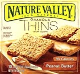 Nature Valley Granola Thins, Peanut Butter, 6-Ounce (Pack of 6 )