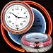 14 Inch Double Ring Neon Clock Red Orange Outer White Inner (fls)