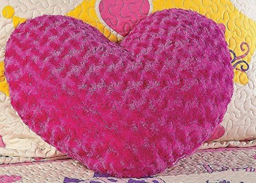 Popcandy Rose Plush Heart Pillow Throw Pillow 17"X17" Brand New Valentine,Home Decor