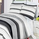Black and White Circle Dot Bedding 8pc Set Bed in a Bag Full