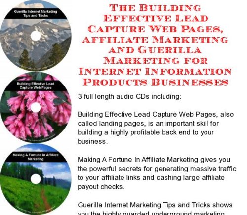 The Guerilla Marketing, Building Effective Lead Capture Web Pages, Affiliate Marketing for Internet Information Products Businesses