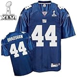 Ahmad Bradshaw #44 Blue "Superbowl XLVI" New York Giants Reebok NFL Premier All Stitched Replica Jersey - MEDIUM