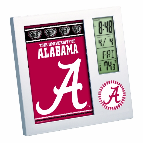 NCAA Alabama Crimson Tide Digital Desk Clock Picture Frame at Amazon.com