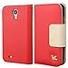 Galaxy S4 Case,By HiLDA,Wallet Case,PU Leather Case,Credit Card Holder,Flip Cover Skin,Case for Samsung Galaxy i9500[Red]