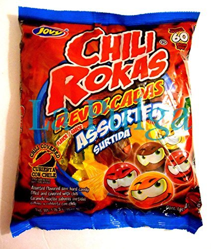 Chili Rokas Revolcadas Mexican Assorted Sour Candy 60 pcs
