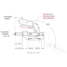 DE-STA-CO 603-SS Straight Line Plunger Clamp
