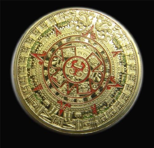 Aztec Gold Mayan Prophecy Calendar 2012 Coin