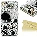 Note 5 Case,Galaxy Note 5 Case - Mavis's Diary® 3D Handmade Bling Crystal Cool Black Camellia Flower with Puffer Ball Shiny Diamond Rhinestone Design Clear Case Hard PC Cover for Samsung Galaxy Note 5