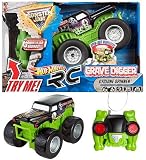 Hot Wheels Radio Control Monster Jam Grave Digger Cyclone Spinner Vehicle