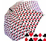 Punk Rock Retro PLAYING CARD SUIT Collapsible Rain Umbrella