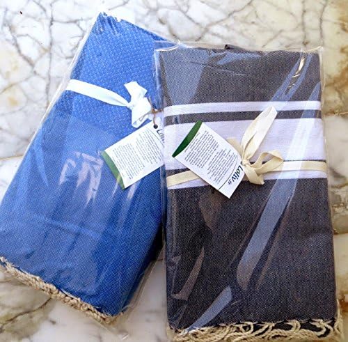 Luxurious Fouta all grey striped honeycomb bath towel sarong kikoy hammam towel french linen
