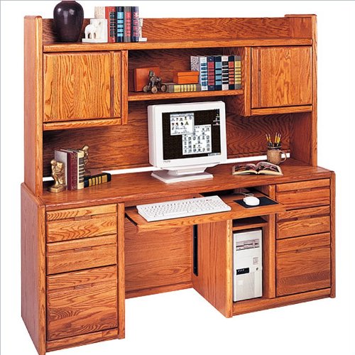 Kathy Ireland Home by Martin Furniture Wood Computer Desk with Hutch in Oak Find Discount