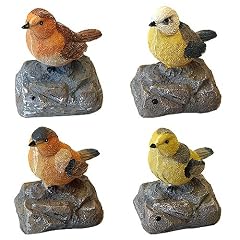 Deko Vogel mit Bewegungssensor - 4 St�ck (4 Sorten)
