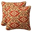 Pack of 2 Outdoor Patio Furniture SquareThrow Pillows 18.5" - Vintage Tuscan