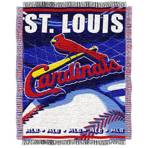 MLB St. Louis Cardinals 48-Inch-by-60-Inch Jacquard Acrylic Throw