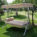 Luxus Loywe Hollywoodschaukel Gartenschaukel Beige LW10