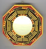 Yellow and Black Bagua Mirror Pa Kua