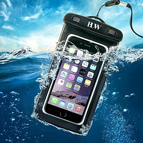 "Breathe Under Water" Universal iPhone Waterproof Case, CellPhone Dry Bag Pouch for iPhone 6S 6,6S+, 7, Android, Samsung Galaxy S7, S6 Note 5 4, HTC LG Sony Nokia Motorola (Waterproof Phone Case Only)