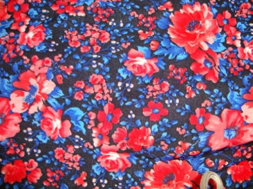 Zea Accesorios Twist Knot Headband Stretch Turban Twisted Head Wrap Cotton Lycra Hair Ban, Floral Blue&Red
