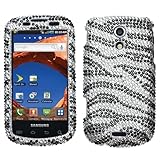 Rhinestones Protector Case for Samsung Epic 4G SPH-D700, Zebra Stripes Full ....