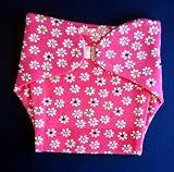 Pink Daisy Diaper Cover, Small Infant 5-8 Pounds