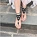 Crochet Black Barefoot Sandals,Beach Pool,Nude shoes,Foot jewelry,Footless sandles,Beach Wedding Jewelry,Yoga Chain,Anklet, Wedding shoes, Beach Wedding, Summer shoes, One Size Fits All (Black)