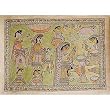 Indian Art Madhubani Painting on Paper with Organic Color