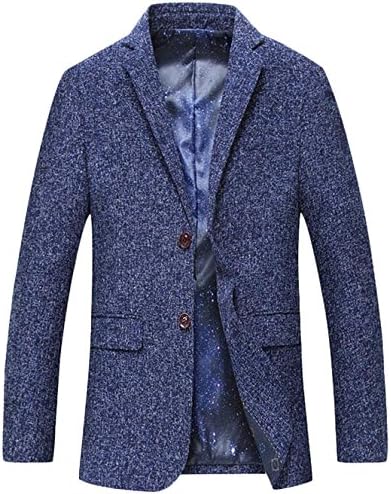 Goocyber Men's Stylish Custom Fit Peaked Lapel Suit Blazers Blue US XL