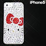 （ハローキティ）iPhone5専用ジュエリーカバーケース　ホワイト☆