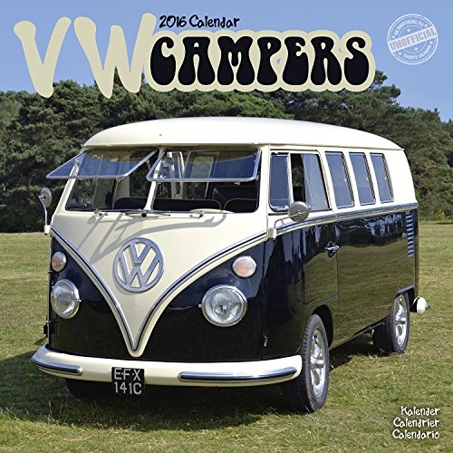 VW Campers Calendar- 2016 Wall calendars - Car Calendar - Automobile Calendar - Monthly Wall Calendar by Avonside