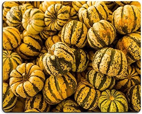 General Mouse Pad Natural Rubber Mousepad Pumpkin patch on sunny Autumn day