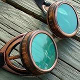 Steampunk Victorian Goggles Glasses D cop green
