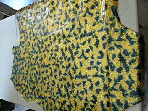 Ortu leather - Lambskin Leather Skin Hide Ostrich Embossed Gold w/ Teal- 8 Sq.Ft