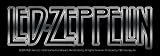 Led Zeppelin - Shiny Silver Chrome on Black Rectangle Logo - Sticker / Decal