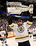 Patrice Bergeron - holding the 2011 Stanley Cup Trophy - NHL 8x10 Photo (Boston Bruins)