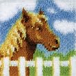 WONDERART LATCH HOOK KIT 12X12-PONY