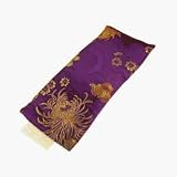 Eye Pillow Hot Cold Aroma Therapy -Purple Silk Brocade