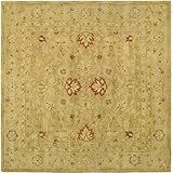 Safavieh Antiquities AT822B Light Brown 6' Square Handmade Hand-Spun Wool Area Rug