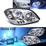 2006 Chevy Cobalt Halo LED Projector Head Lights + 8000k Slim Xenon HID Kit by AUTOVISIONPRO