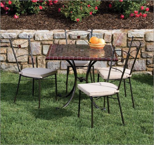 Alfresco Home 23-0303 Cognac 35.5 Inch Square - 4 Cafe Group