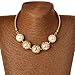 Gold or Silver Plated Artificial Pearl Diamante Bib Collar Charm Necklace Hook Earrings Jewelry Set or Necklace