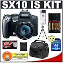 Canon PowerShot SX10 IS 10MP Digital Camera with 20x Wide Image Stabilized Zoom + 4GB Card + Cameta Bonus Accessory Kit