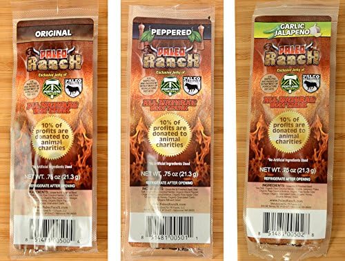 Grass-fed Beef Jerky, Paleo, Beef Steak, 3 Flavor Sampler, 0.75 Oz Each
