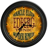 Edberg 's Tonic Wonder Remedy Black Cascading Pub Style Wall Clock