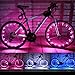 LEDMO（2 pack）Rechargeable Bicycle Bike Rim Lights, Bicycle Wheel Wire Rim 20 LED Cycling Flash Light, LED Pink Wheel Lights, Perfect for Safety and Fun color - Chargeable