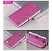 Lenovo A850 Silk Flip Leather Case for Lenovo A850 Wallet Pouch Skin Cover Phone Shell (Rose)