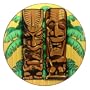 Tiki Gods Round Metal Sign