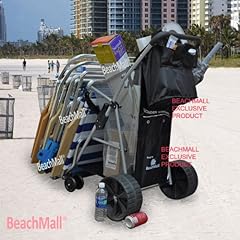 Wonder Wheeler Beach Cart - Easy Roll Ultra Wide Wheels - Silver Mist Frame 